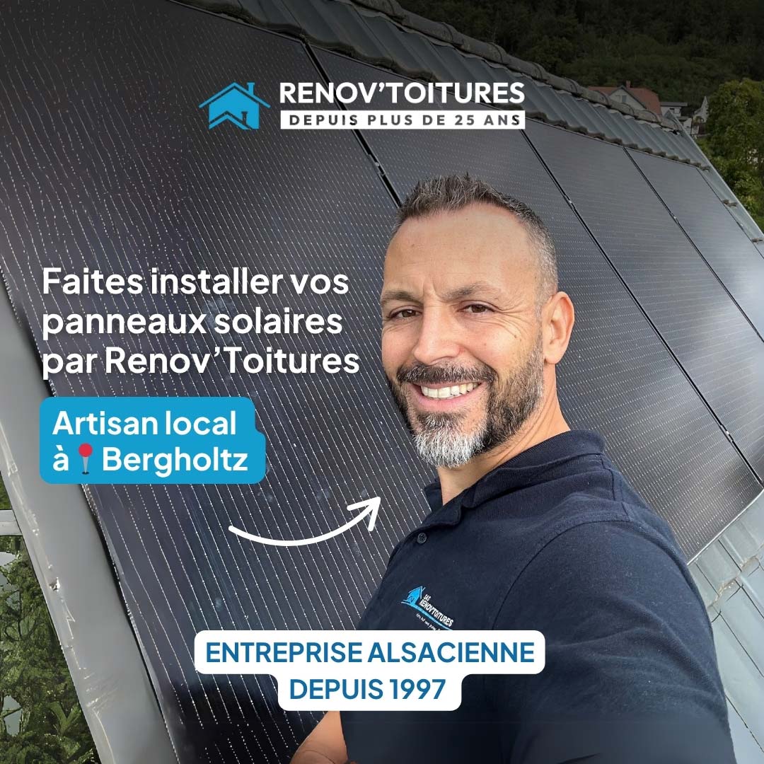 Logo RENOV TOITURES - Installateur RGE panneaux solaires BERGHOLTZ