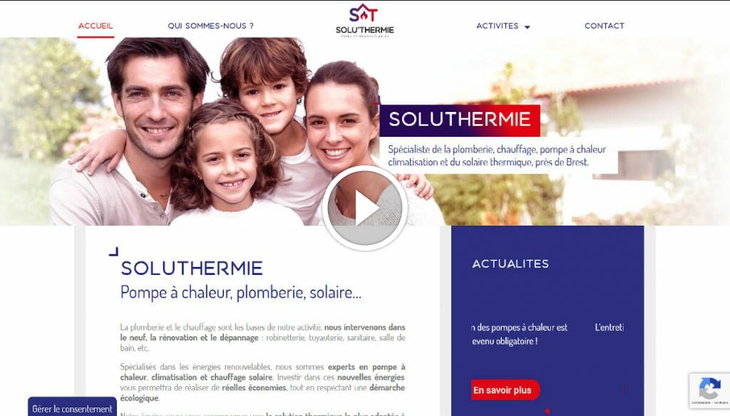 Logo SOLU THERMIE - Installateur RGE panneaux solaires BOURG BLANC