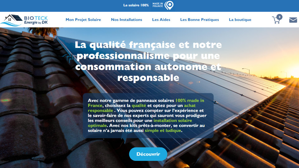 Logo BIO TECK ENERGIES - Installateur RGE panneaux solaires MONTELIMAR