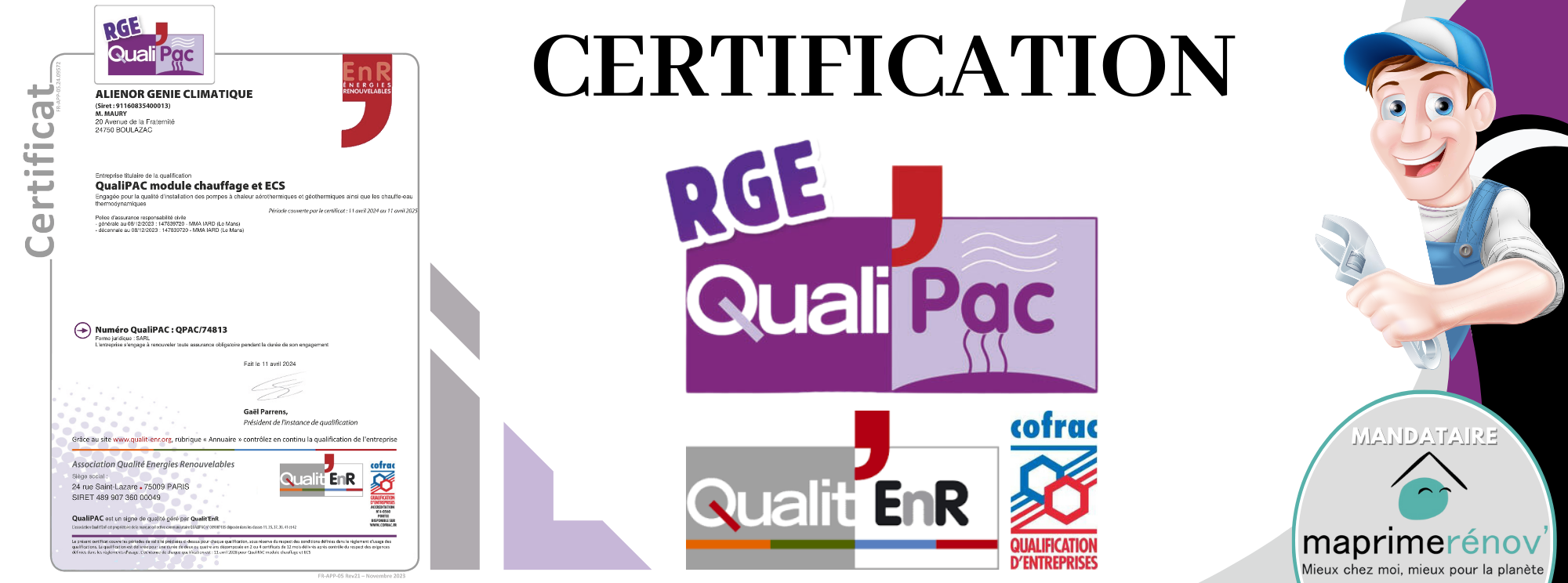 Logo CHAUF'FROID PERIGORD - Installateur RGE panneaux solaires BOULAZAC ISLE MANOIRE